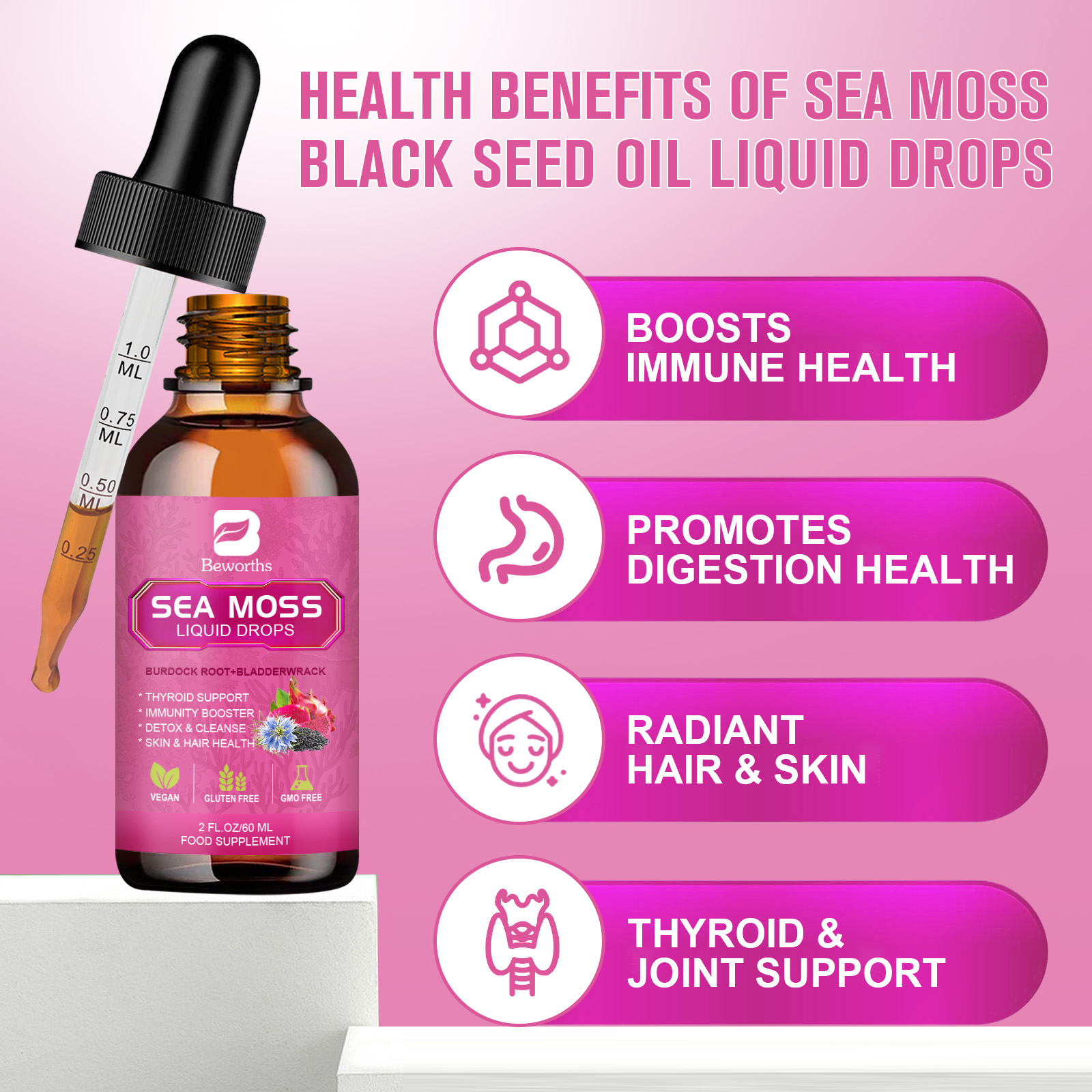 BEWORTHS 3000MG Seamoss Liquid - Root Stimulator Liquid review and price