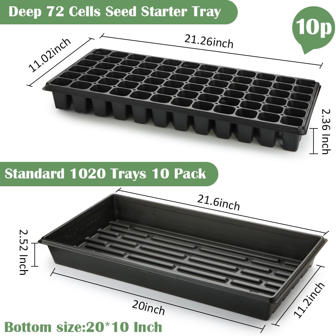 20-Piece Seed Starter Kit with - Propagation Tray 72 review and price